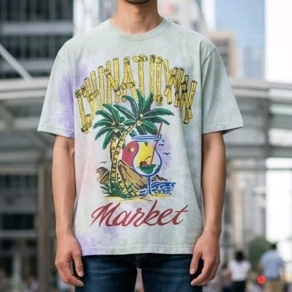 Chinatown Market By The Water Tie-Dye Graphic T-Shirt Good Used Condition Sz S